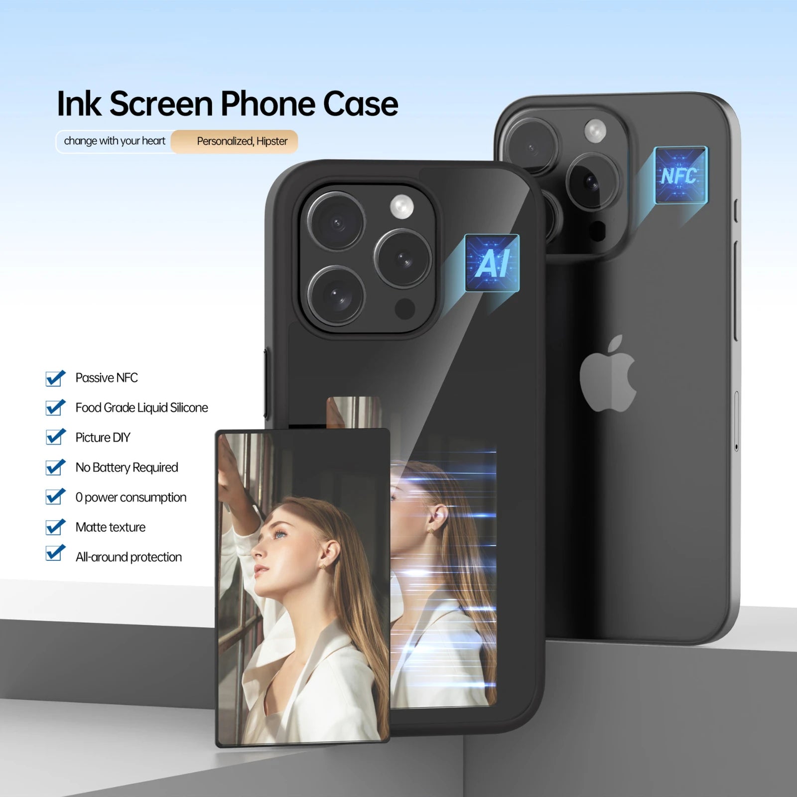 New NFC Smart Screen Phone Case (Multicolored)