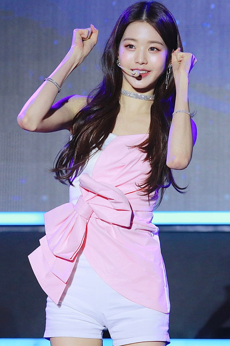 Wonyoung Bow-knot Vest Pink Dress