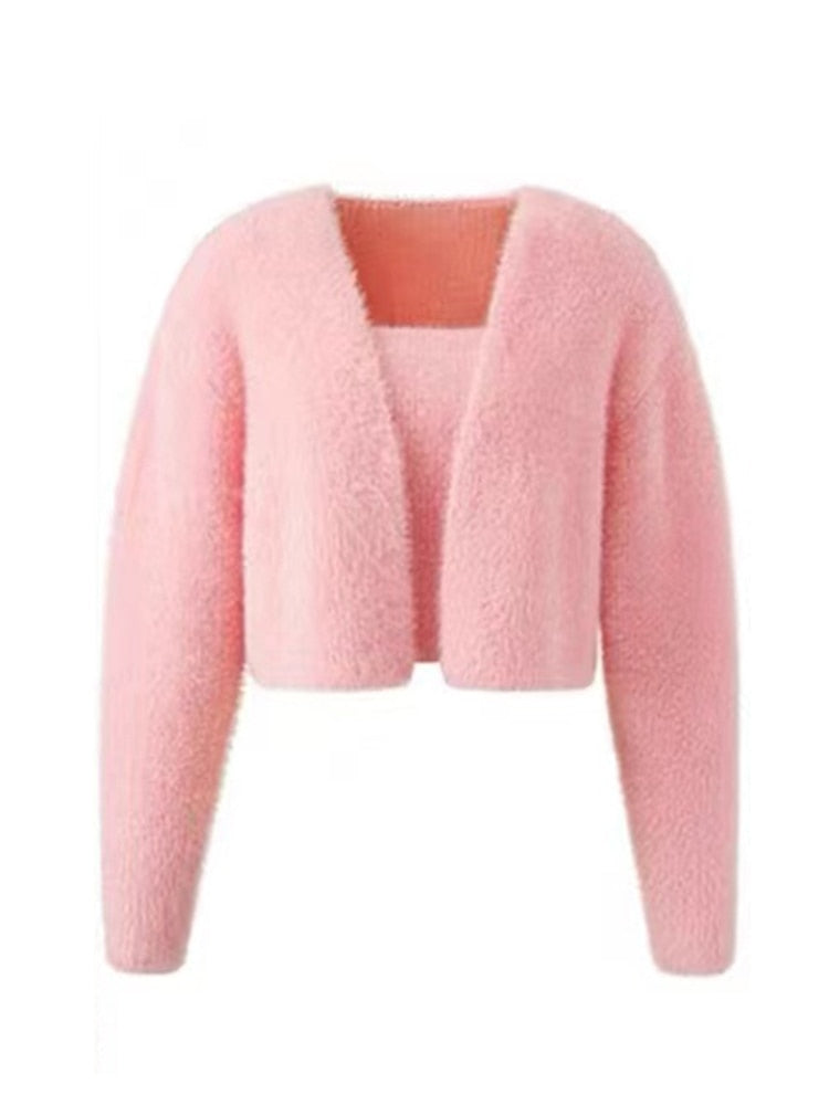 Pink Vest Cardigan