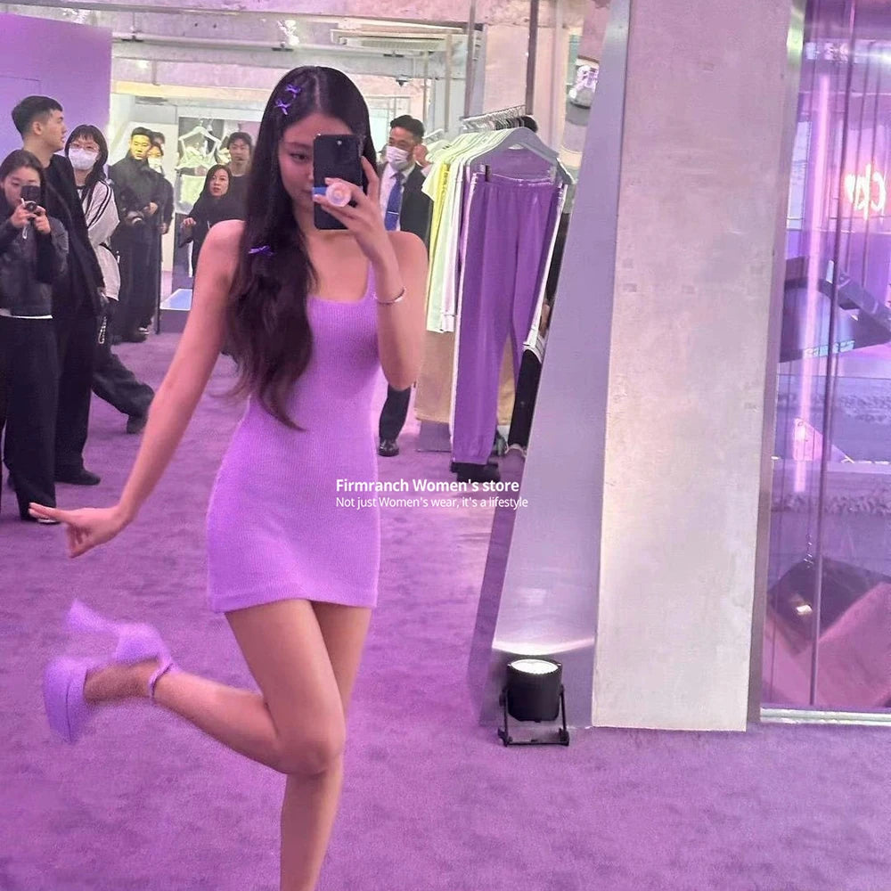 Jennie Purple Slip Dress