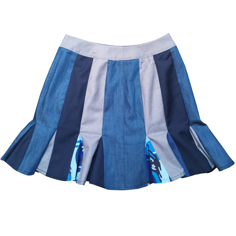Dynamic Flair: ITZY Blue Skirt Concert Outfit